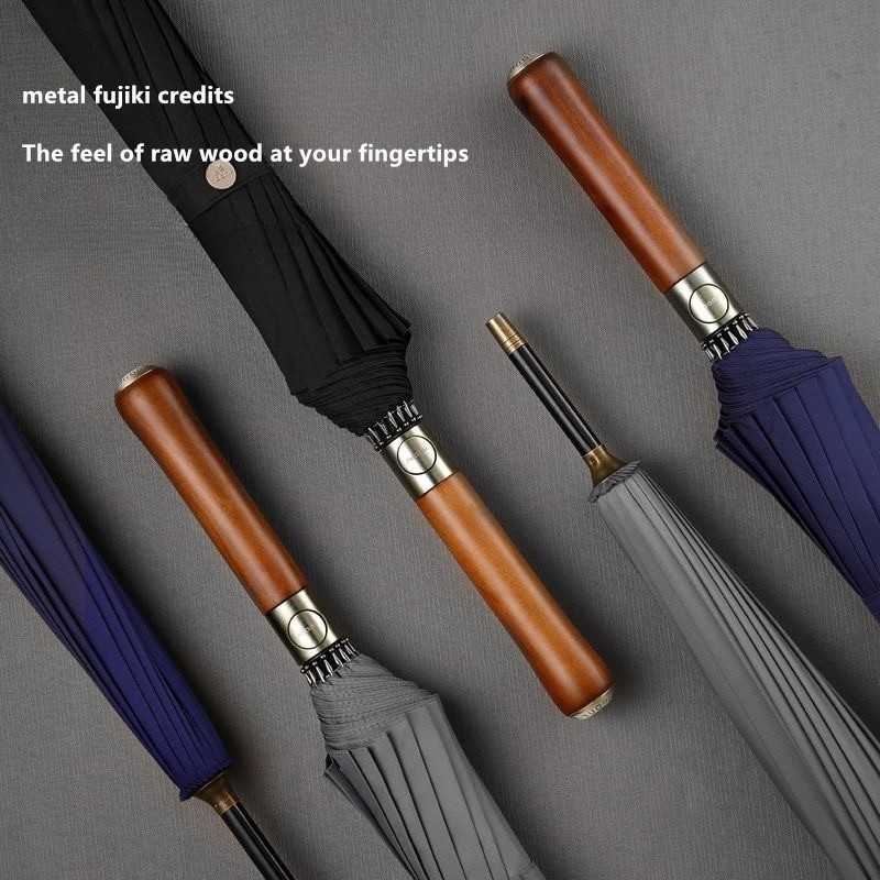 자동 우드 핸들 우산 16개 갈비대 대형 방풍 스트레이 - Golf Umbrella Large 리뷰 및 가격