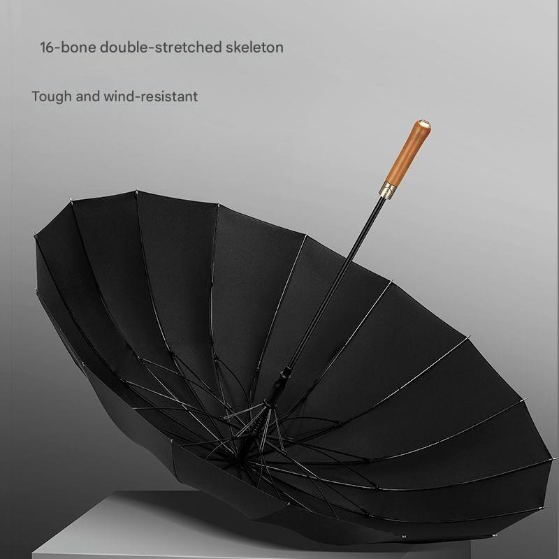 자동 우드 핸들 우산 16개 갈비대 대형 방풍 스트레이 - Golf Umbrella Large 리뷰 및 가격