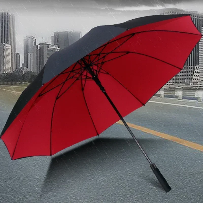 자동 롱 핸들 우산 휴대용 이중 레이어 10개 뼈대 1 - Golf Umbrella Large 리뷰 및 가격