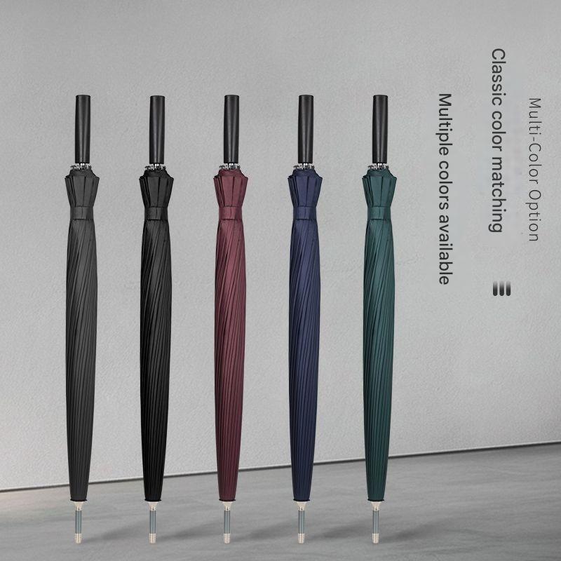    24개의 뼈대 강화 블랙 글루 대형 스트레이트  - Golf Umbrella Large 리뷰 및 가격