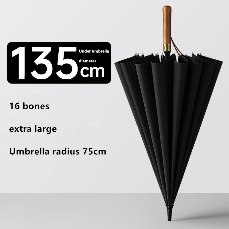 16개의 살대가 있는 골프 우산, 나무 손잡이, 대형  - Golf Umbrella Large 리뷰 및 가격