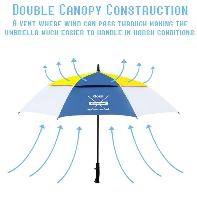 프리미엄 대형 이중 방수 골프 우산 (긴 손잡이, 차양 - Golf Umbrella Large 리뷰 및 가격